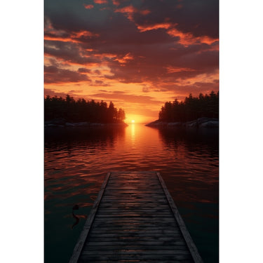 Dock Sunset Canvas